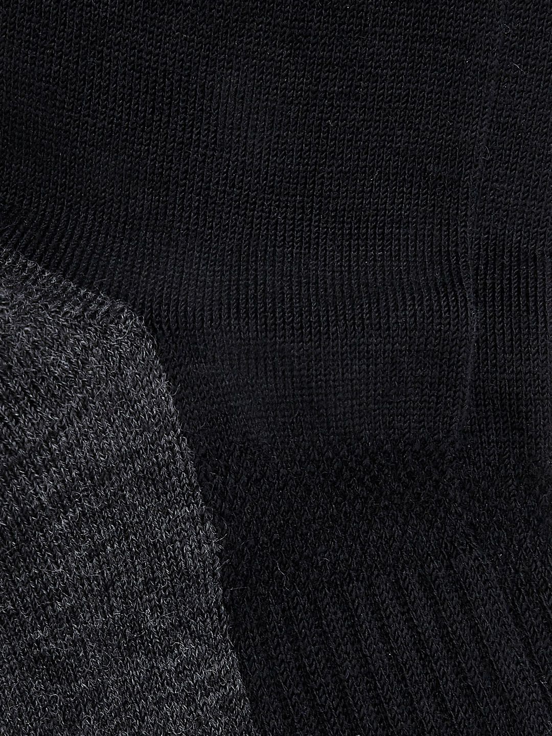 Black-Grey Merino Wool Cushioned Socks | Kids 3 Pack
